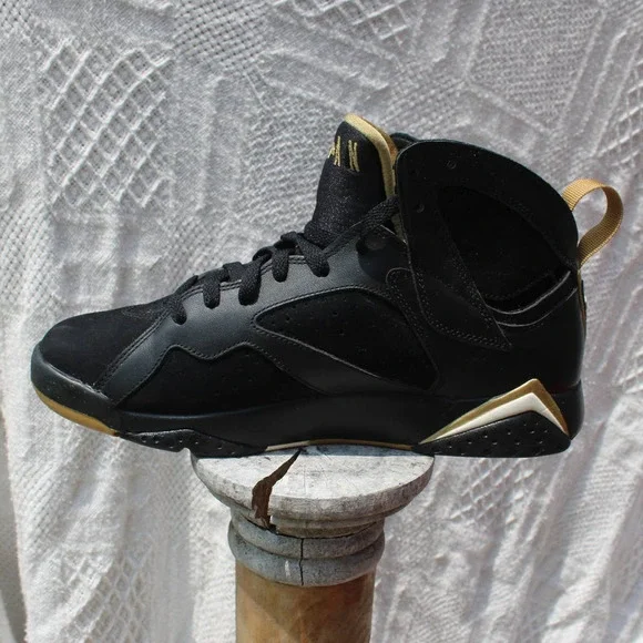 Size 10.5 - Jordan 7 Retro Golden Moments Pack 2012 Black Gold Rare - Picture 4 of 12